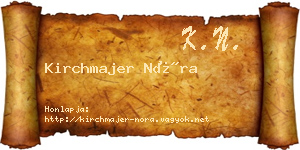 Kirchmajer Nóra névjegykártya